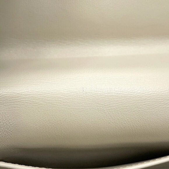 CELINE Matelasse Mono Chrome Chainshoulder Bag Leather Greige 111273 - Picture 11 of 15